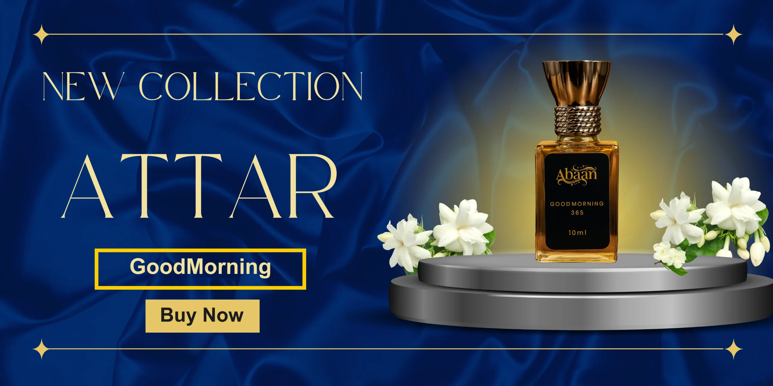 Blue and Gold Luxury Modern Illustrative Perfume Store Promotion Banner (2)